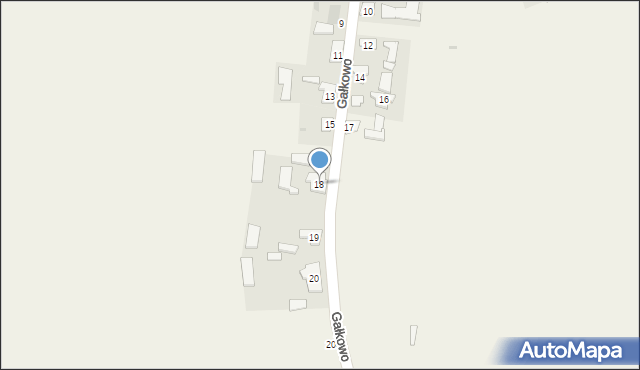 Gałkowo, Gałkowo, 18, mapa Gałkowo