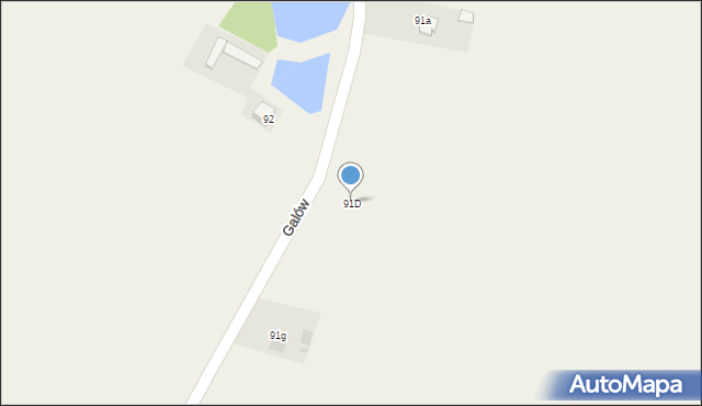 Galów, Galów, 91D, mapa Galów