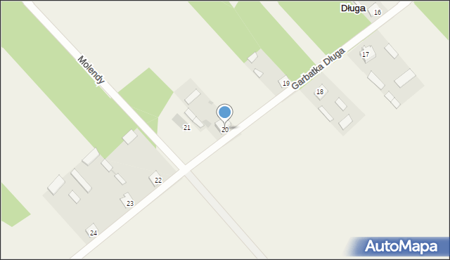 Garbatka Długa, Garbatka Długa, 20, mapa Garbatka Długa