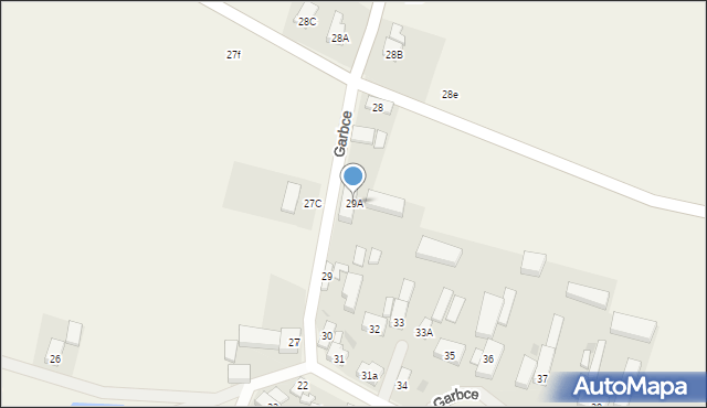 Garbce, Garbce, 29A, mapa Garbce