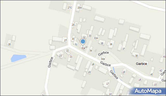 Garbce, Garbce, 31a, mapa Garbce