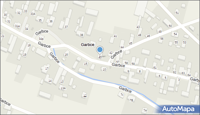 Garbce, Garbce, 40, mapa Garbce