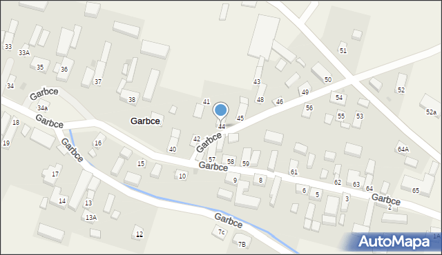 Garbce, Garbce, 44, mapa Garbce