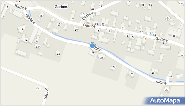 Garbce, Garbce, 7c, mapa Garbce