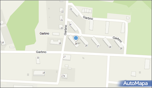 Garbno, Garbno, 25, mapa Garbno