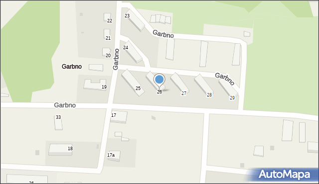 Garbno, Garbno, 26, mapa Garbno