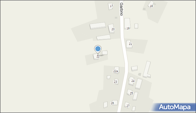 Garbno, Garbno, 22, mapa Garbno