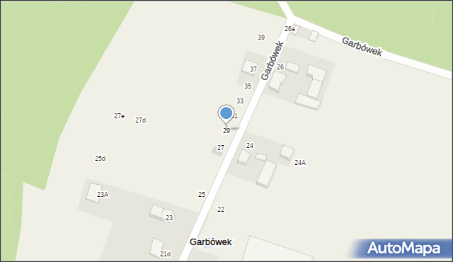 Garbów, Garbówek, 29, mapa Garbów