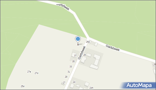 Garbów, Garbówek, 39, mapa Garbów
