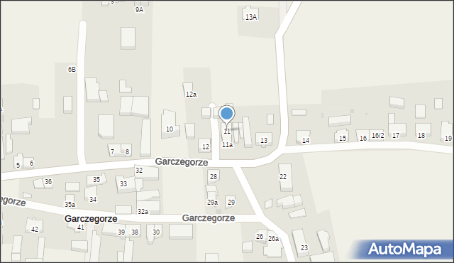 Garczegorze, Garczegorze, 11, mapa Garczegorze