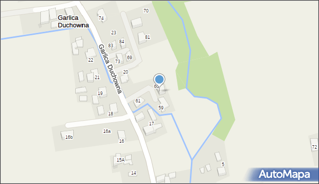 Garlica Duchowna, Garlica Duchowna, 60A, mapa Garlica Duchowna