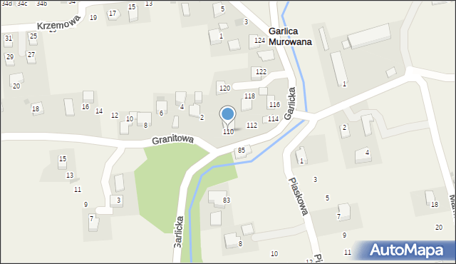 Garlica Murowana, Garlicka, 110, mapa Garlica Murowana