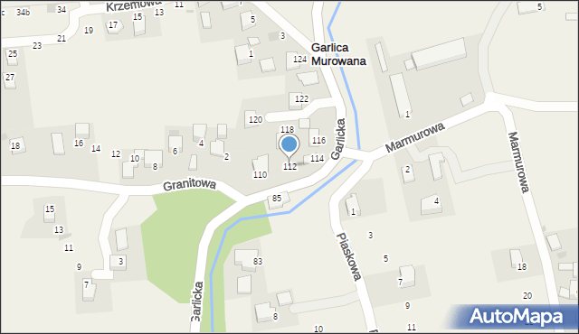 Garlica Murowana, Garlicka, 112, mapa Garlica Murowana