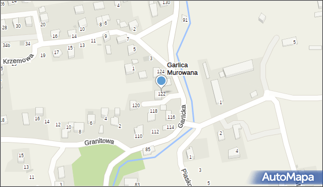 Garlica Murowana, Garlicka, 122, mapa Garlica Murowana