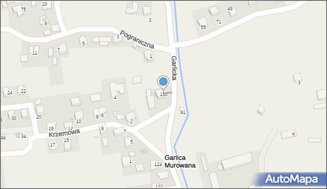 Garlica Murowana, Garlicka, 130, mapa Garlica Murowana