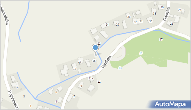 Garlica Murowana, Garlicka, 18, mapa Garlica Murowana