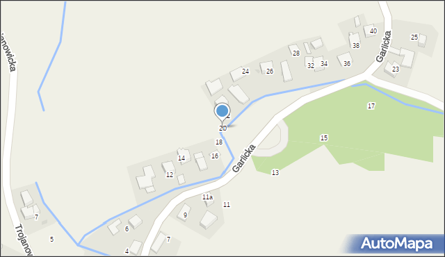 Garlica Murowana, Garlicka, 20, mapa Garlica Murowana