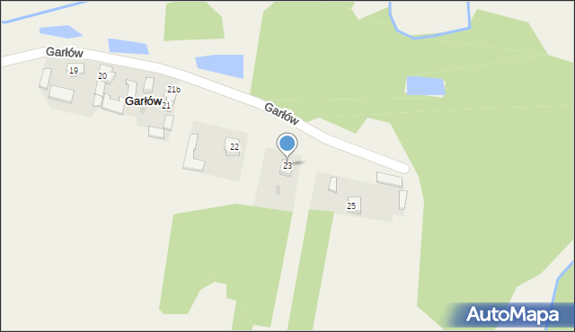 Garłów, Garłów, 23, mapa Garłów