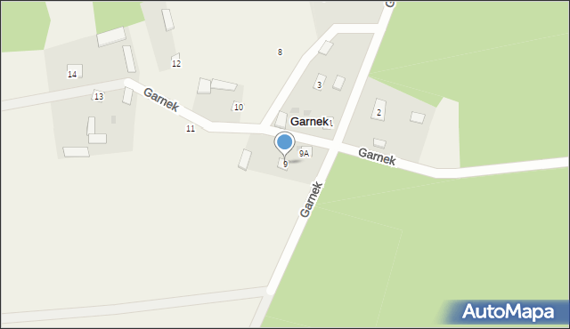 Garnek, Garnek, 9, mapa Garnek