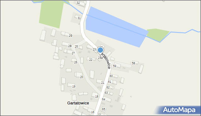 Gartatowice, Gartatowice, 23a, mapa Gartatowice