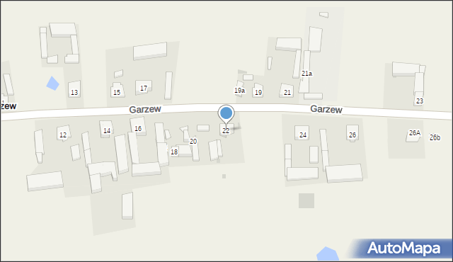 Garzew, Garzew, 22, mapa Garzew