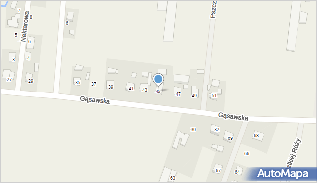 Gąsawy, Gąsawska, 45, mapa Gąsawy