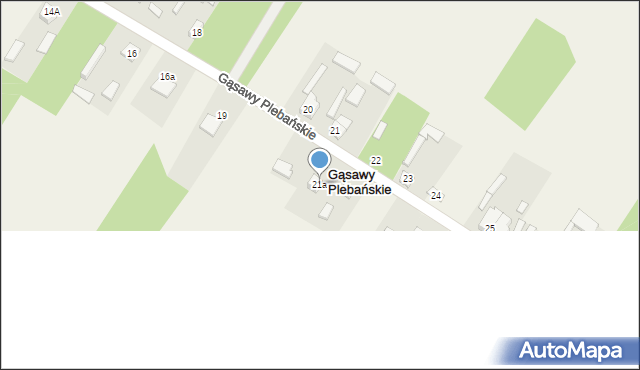 Gąsawy Plebańskie, Gąsawy Plebańskie, 21a, mapa Gąsawy Plebańskie