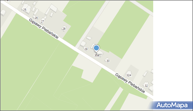 Gąsawy Plebańskie, Gąsawy Plebańskie, 30a, mapa Gąsawy Plebańskie