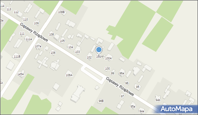Gąsawy Rządowe, Gąsawy Rządowe, 101a, mapa Gąsawy Rządowe