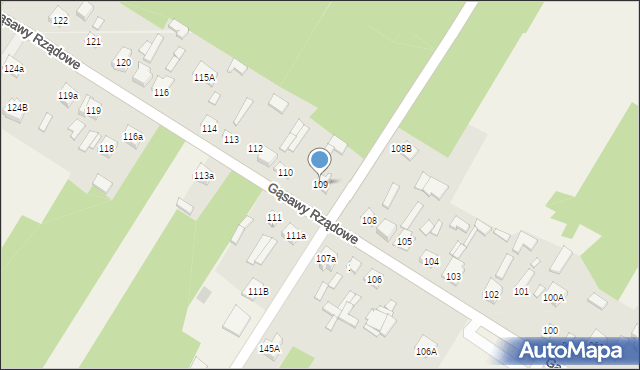 Gąsawy Rządowe, Gąsawy Rządowe, 109, mapa Gąsawy Rządowe