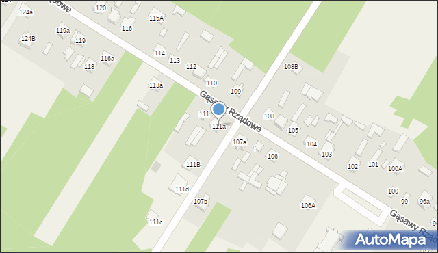 Gąsawy Rządowe, Gąsawy Rządowe, 111a, mapa Gąsawy Rządowe