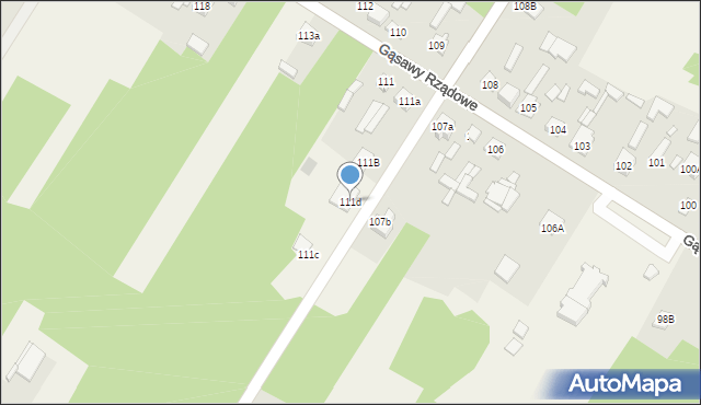 Gąsawy Rządowe, Gąsawy Rządowe, 111d, mapa Gąsawy Rządowe