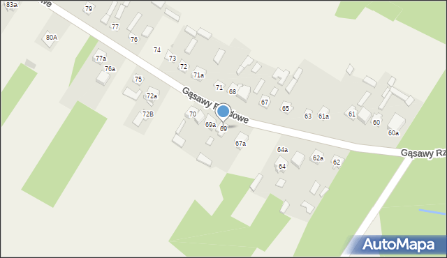 Gąsawy Rządowe, Gąsawy Rządowe, 69, mapa Gąsawy Rządowe