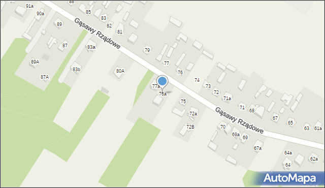 Gąsawy Rządowe, Gąsawy Rządowe, 76a, mapa Gąsawy Rządowe