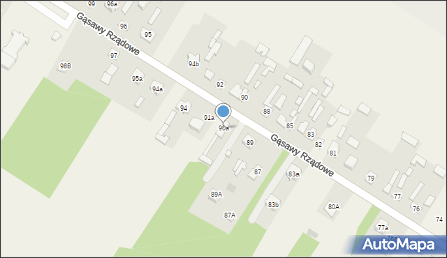 Gąsawy Rządowe, Gąsawy Rządowe, 90a, mapa Gąsawy Rządowe