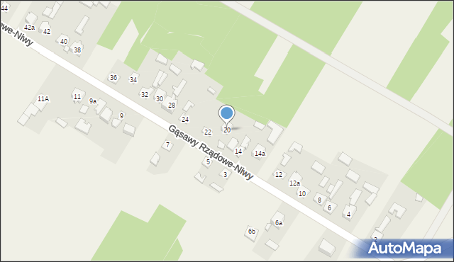 Gąsawy Rządowe-Niwy, Gąsawy Rządowe-Niwy, 20, mapa Gąsawy Rządowe-Niwy