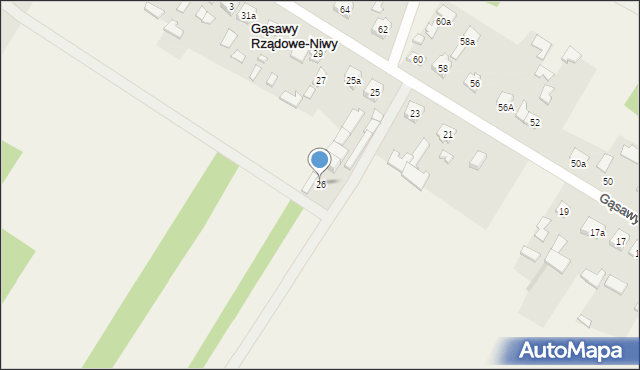 Gąsawy Rządowe-Niwy, Gąsawy Rządowe-Niwy, 26, mapa Gąsawy Rządowe-Niwy