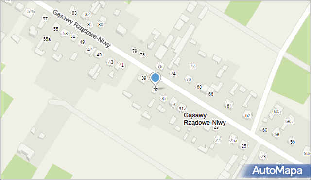 Gąsawy Rządowe-Niwy, Gąsawy Rządowe-Niwy, 37, mapa Gąsawy Rządowe-Niwy
