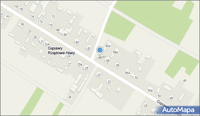 Gąsawy Rządowe-Niwy, Gąsawy Rządowe-Niwy, 60, mapa Gąsawy Rządowe-Niwy