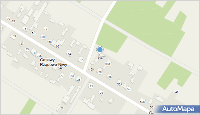 Gąsawy Rządowe-Niwy, Gąsawy Rządowe-Niwy, 60a, mapa Gąsawy Rządowe-Niwy