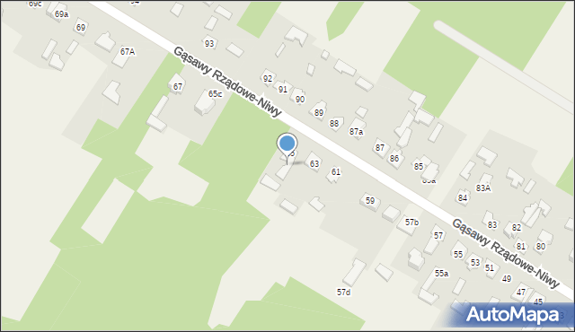 Gąsawy Rządowe-Niwy, Gąsawy Rządowe-Niwy, 65a, mapa Gąsawy Rządowe-Niwy