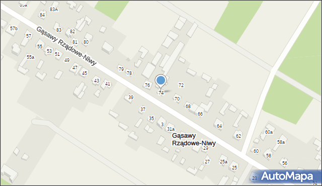 Gąsawy Rządowe-Niwy, Gąsawy Rządowe-Niwy, 74, mapa Gąsawy Rządowe-Niwy