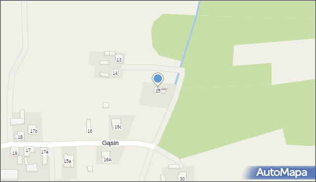 Gąsin, Gąsin, 15, mapa Gąsin