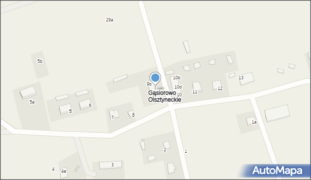 Gąsiorowo Olsztyneckie, Gąsiorowo Olsztyneckie, 9d, mapa Gąsiorowo Olsztyneckie