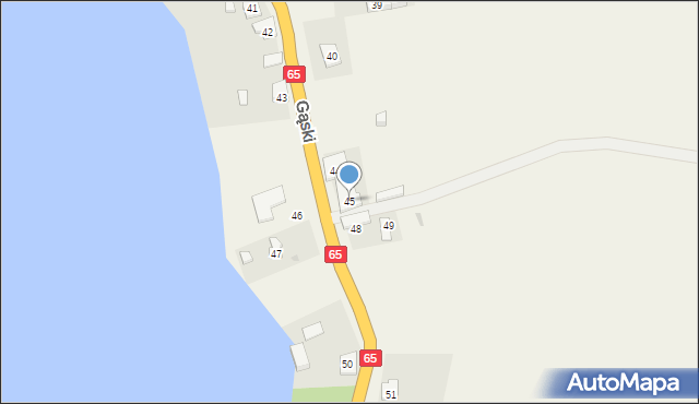 Gąski, Gąski, 45, mapa Gąski