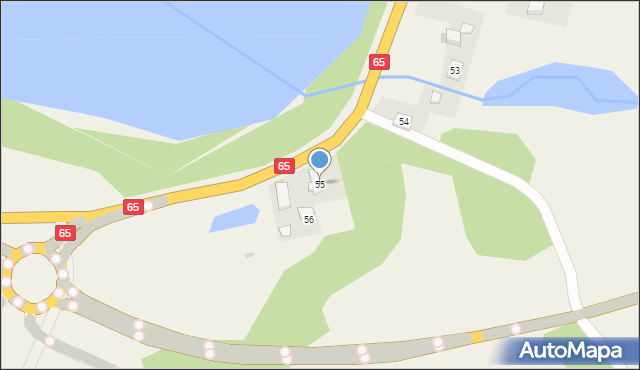 Gąski, Gąski, 55, mapa Gąski