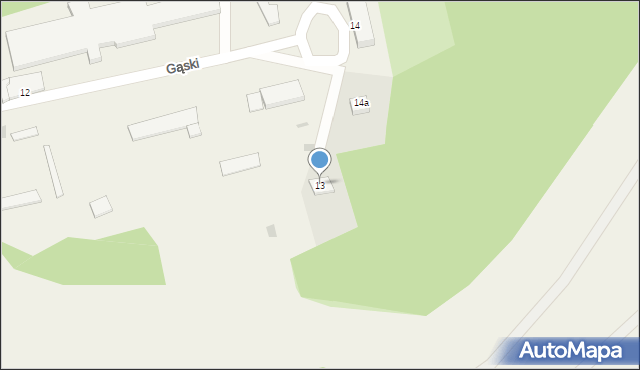 Gąski, Gąski, 13, mapa Gąski