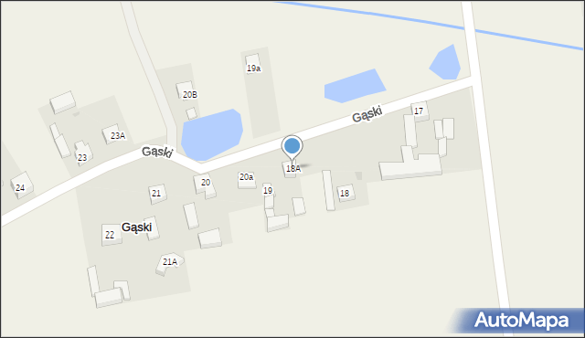 Gąski, Gąski, 18A, mapa Gąski