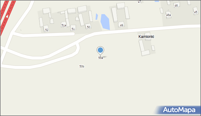 Gąski, Gąski, 50a, mapa Gąski