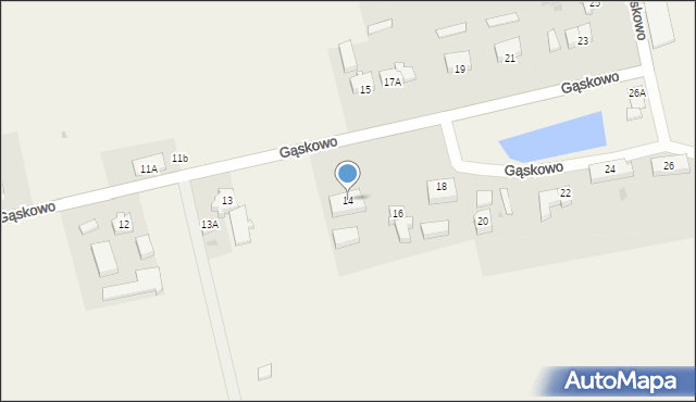 Gąskowo, Gąskowo, 14, mapa Gąskowo